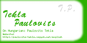 tekla paulovits business card